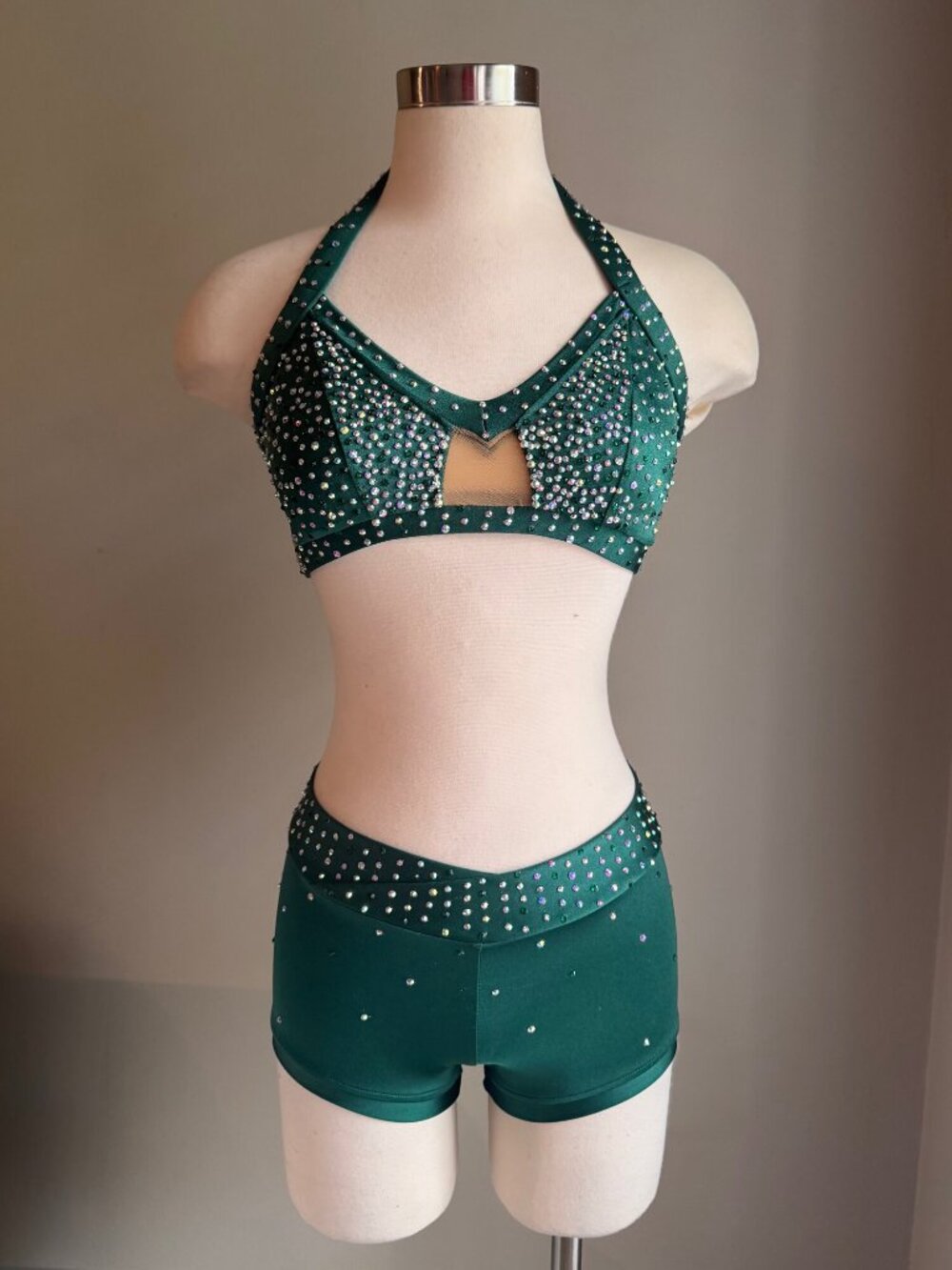 Forrest Green Sweetheart Mesh Detail Set - Small/X-Small